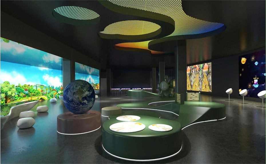 800平方展廳裝修設計-湯臣倍健營養(yǎng)探索館效果圖-文豐裝飾