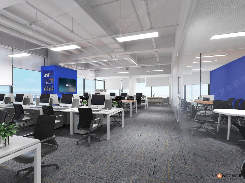30萬預算，設計一套200平方米個性化跨境電商辦公室方案-文豐裝飾裝修公司