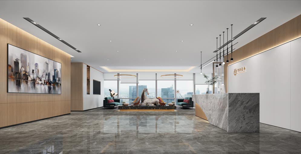 分享2300平方華科資本辦公室設(shè)計(jì)效果圖案例-深圳文豐裝飾